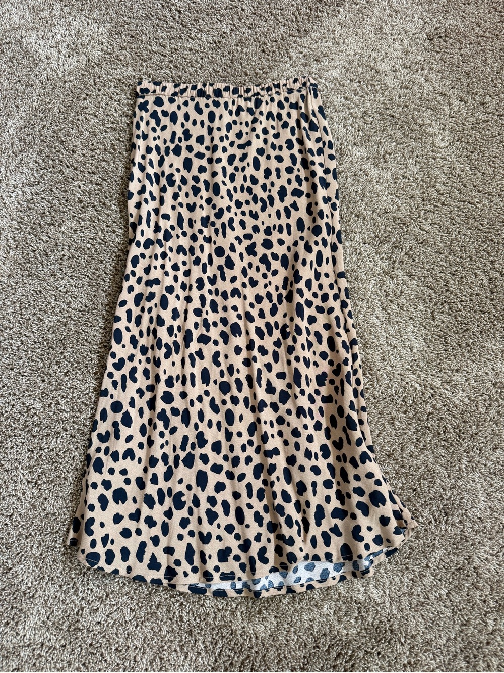 GAP Beige and Black Leopard Maxi Skirt